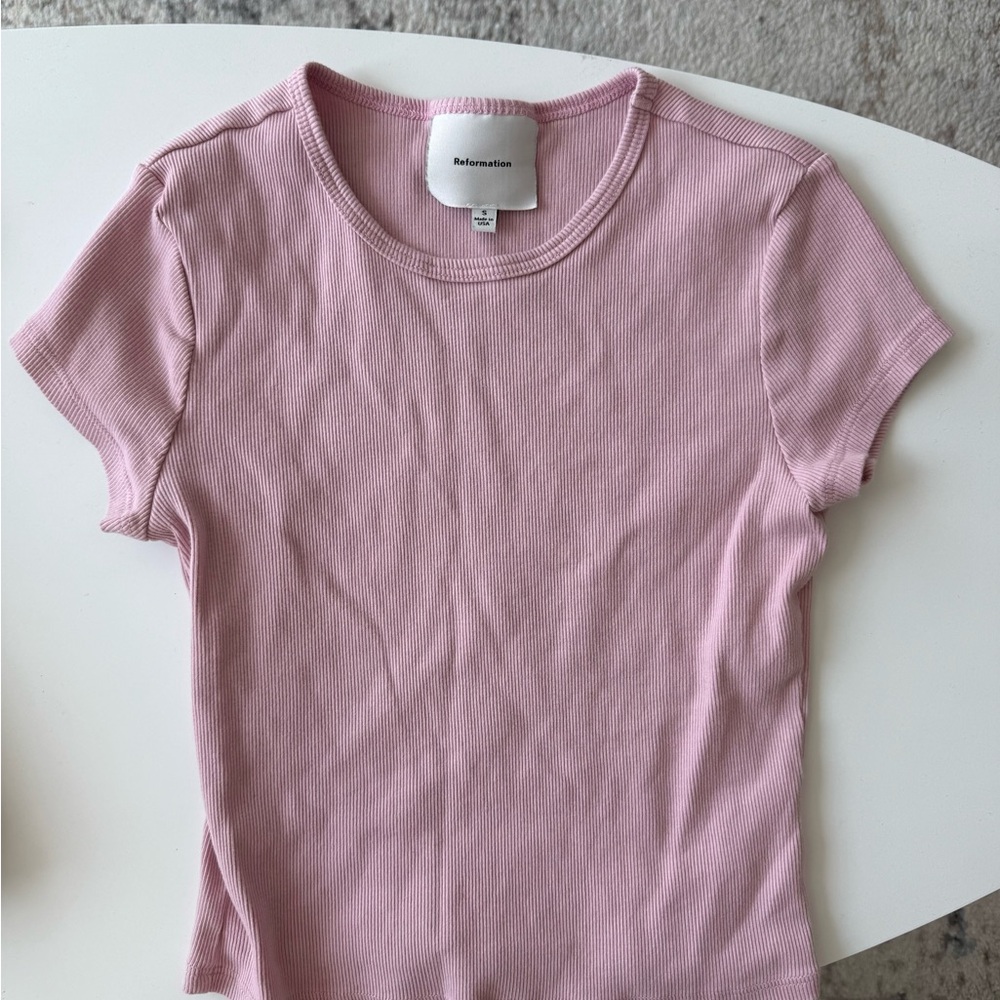 Reformation Muse Tee pink